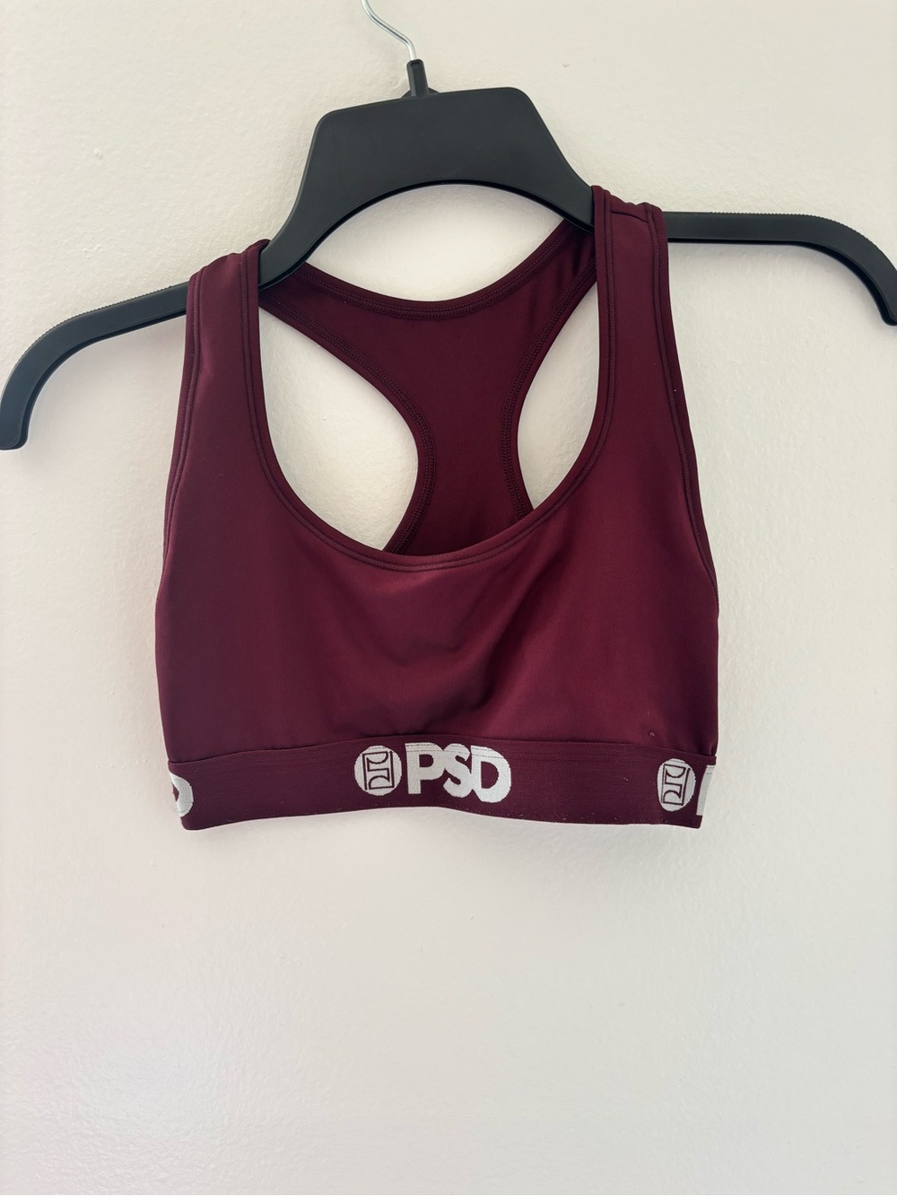 PSD Racerback Sports Bra in Burgundy